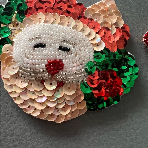 SET OF 3 VINTAGE BEADED/SEQUINED CHRISTMAS MAGNETS - Picture 5 of 9